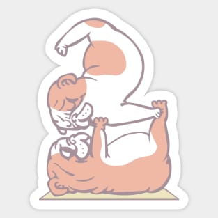 Acroyoga English Bulldog Sticker